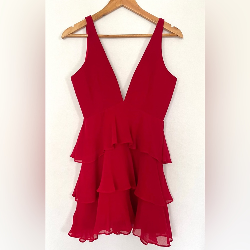 Privacy Please Red Hacienda Mini Dress Size XS